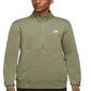 Suéter Nike Sportswear Club Meio Zíper Feminino Verde Tamanho Médio