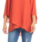 Blusa de crepe assimétrica feminina Karen Kane, laranja, tamanho grande