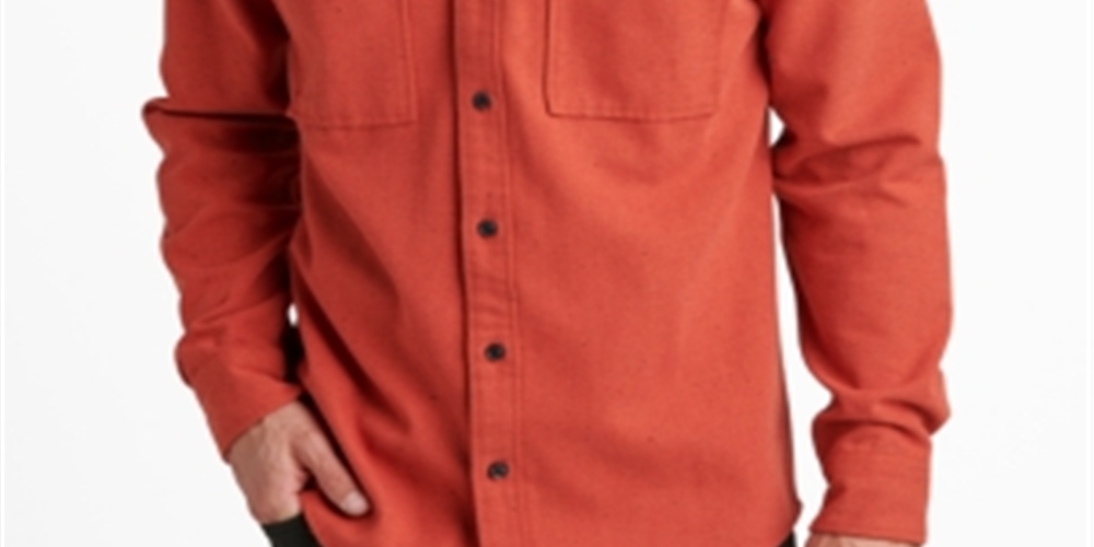 Camisa masculina de manga comprida com bolso duplo e tecido Junk Food, vermelha, tamanho pequeno