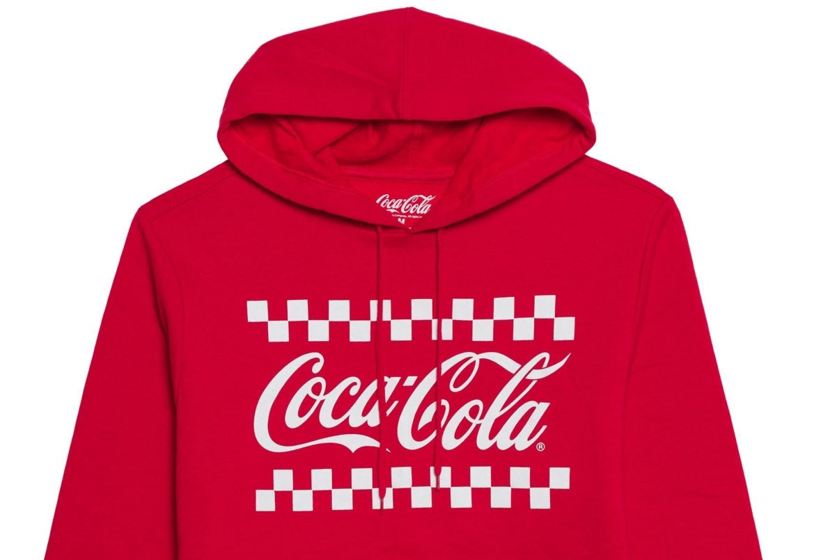 Moletom com capuz de lã Hybrid Apparel Classic Coke masculino, vermelho, tamanho grande