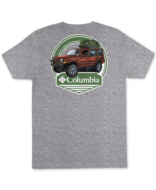 Camiseta Columbia Truckee Masculina Cinza Tamanho Grande