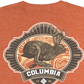 Camiseta Columbia Masculina Casual Gola Redonda Estampada Laranja Tamanho P