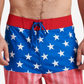 Calções de banho masculinos Reef Razzle, vermelhos, tamanho 34