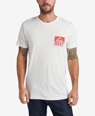 Camiseta gráfica Reef Wellie masculina, branca, tamanho pequeno