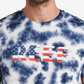 Camiseta masculina Reef Measure de manga curta com estampa tie-dye, azul, tamanho P