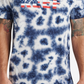 Camiseta masculina Reef Measure de manga curta com estampa tie-dye, azul, tamanho GG