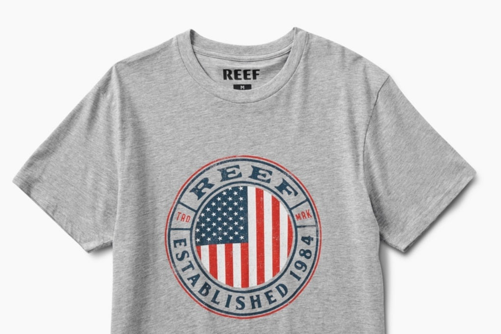 Camiseta masculina Reef Marshall Graphic cinza tamanho XX-G