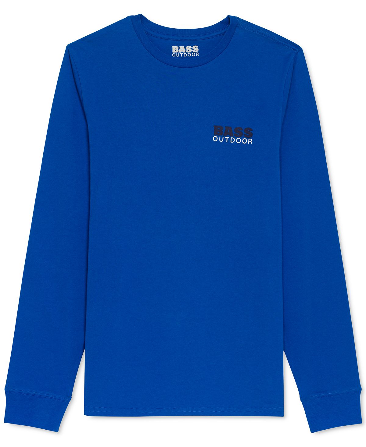 Camiseta masculina de manga comprida com estampa de túnel Bass Outdoor, azul, tamanho médio