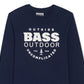 Camiseta masculina Bass Outdoor Uncomplicated de manga comprida com logotipo, azul, tamanho XX-G