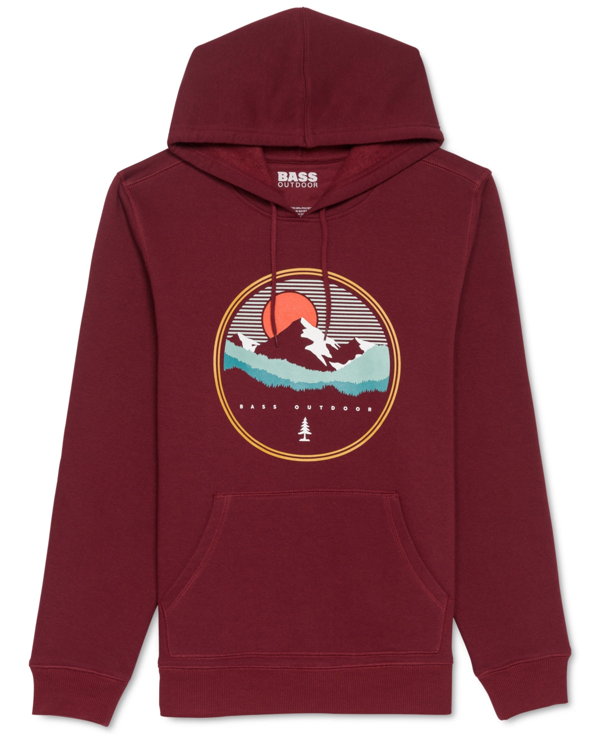 Bass Outdoor Wilfork Graphic Hoodie Masculino Vermelho Tamanho XX-G