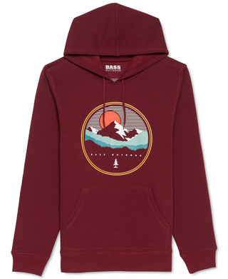 Bass Outdoor Wilfork Graphic Hoodie Masculino Vermelho Tamanho XX-G