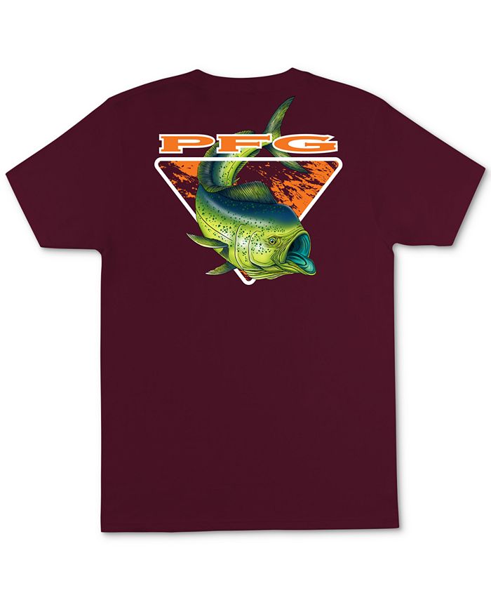 Camiseta Columbia Franco PFG Graphic Masculina Vermelha Tamanho Médio