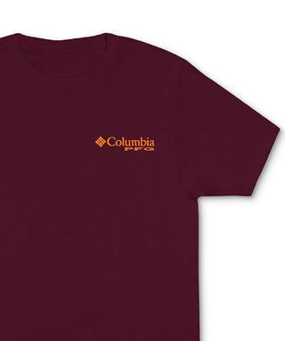 Camiseta Columbia Franco PFG Graphic Masculina Vermelha Tamanho Médio
