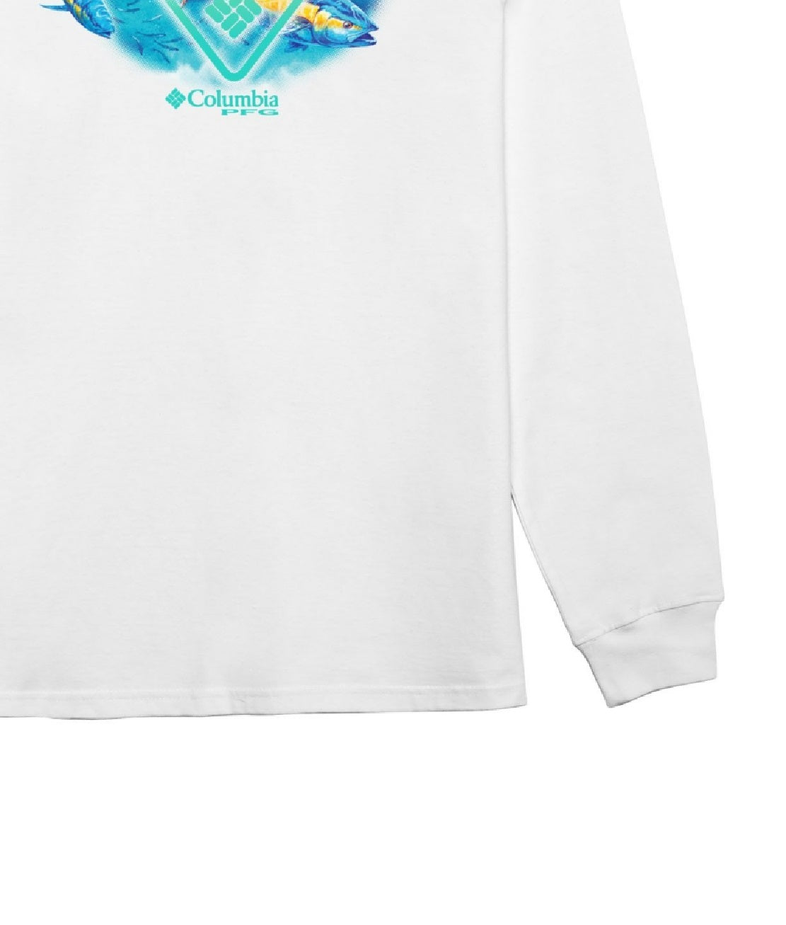 Camiseta Columbia Masculina de Algodão com Estampa Branca, Tamanho Médio