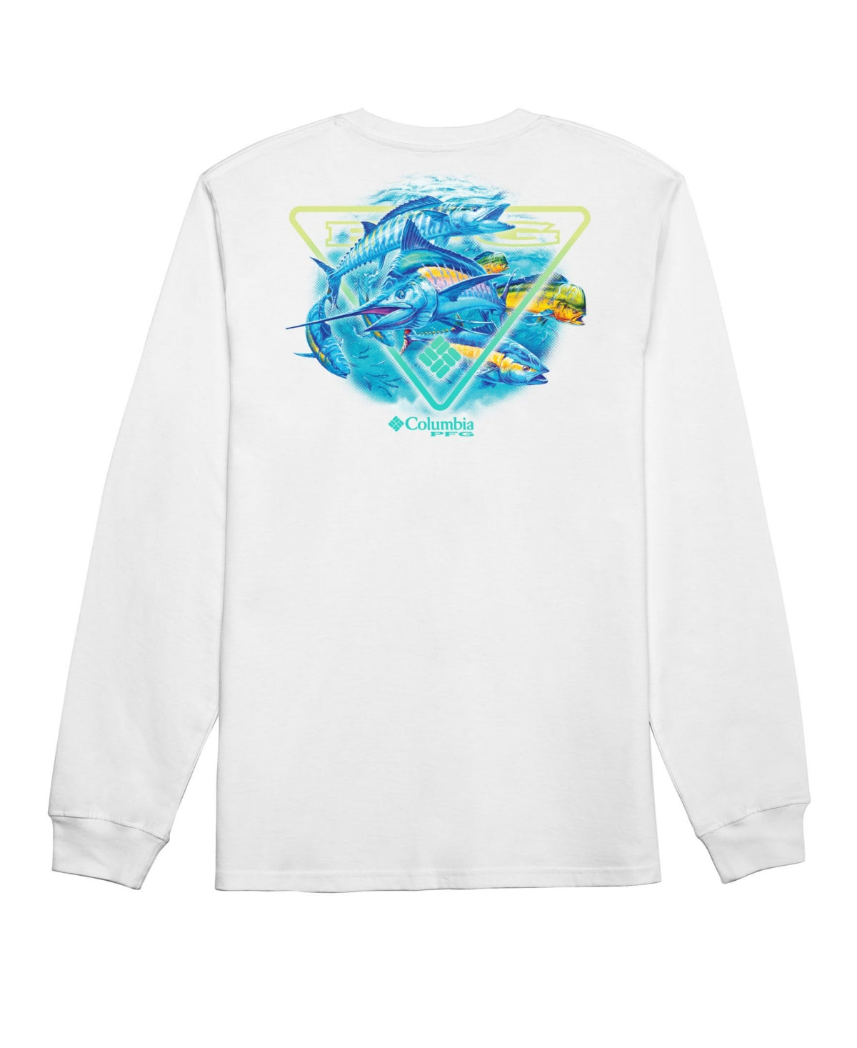 Camiseta Columbia Masculina de Algodão com Estampa Branca, Tamanho Médio