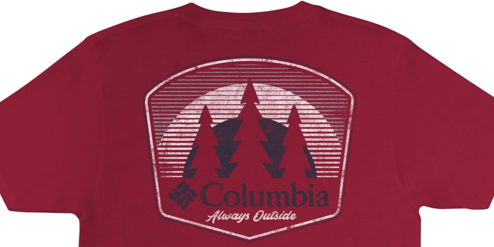 Camiseta Columbia Masculina Fade Graphic Vermelha Tamanho Médio