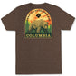 Camiseta Columbia Julien Graphic Masculina Marrom Tamanho Médio