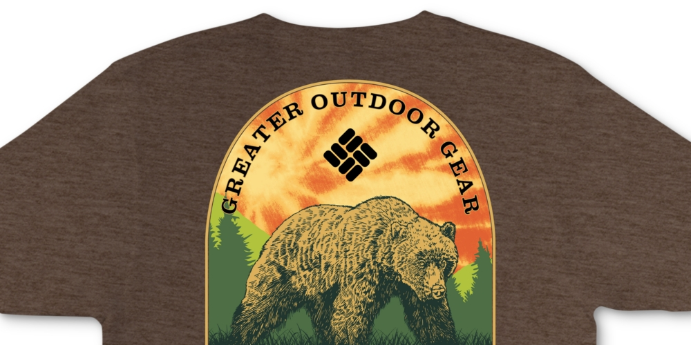 Camiseta Columbia Julien Graphic Masculina Marrom Tamanho X-G