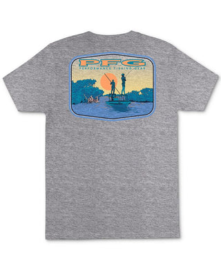 Camiseta Columbia Masculina Graphic Manga Curta Cinza Tamanho Grande