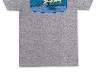 Camiseta Columbia Masculina Graphic Manga Curta Cinza Tamanho Grande