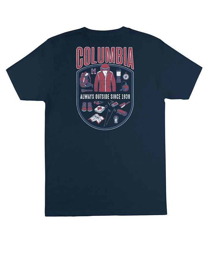 Camiseta Columbia Granger Graphic Masculina Azul Tamanho X-G