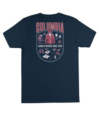Camiseta Columbia Granger Graphic Masculina Azul Tamanho X-G