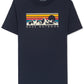 Camiseta masculina Bass Outdoor Boxed Mountain Graphic Azul Tamanho -2XL