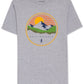 Camiseta gráfica Bass Outdoor Sun Scene masculina, cinza, tamanho XX-G