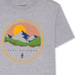 Camiseta gráfica Bass Outdoor Sun Scene masculina, cinza, tamanho XX-G