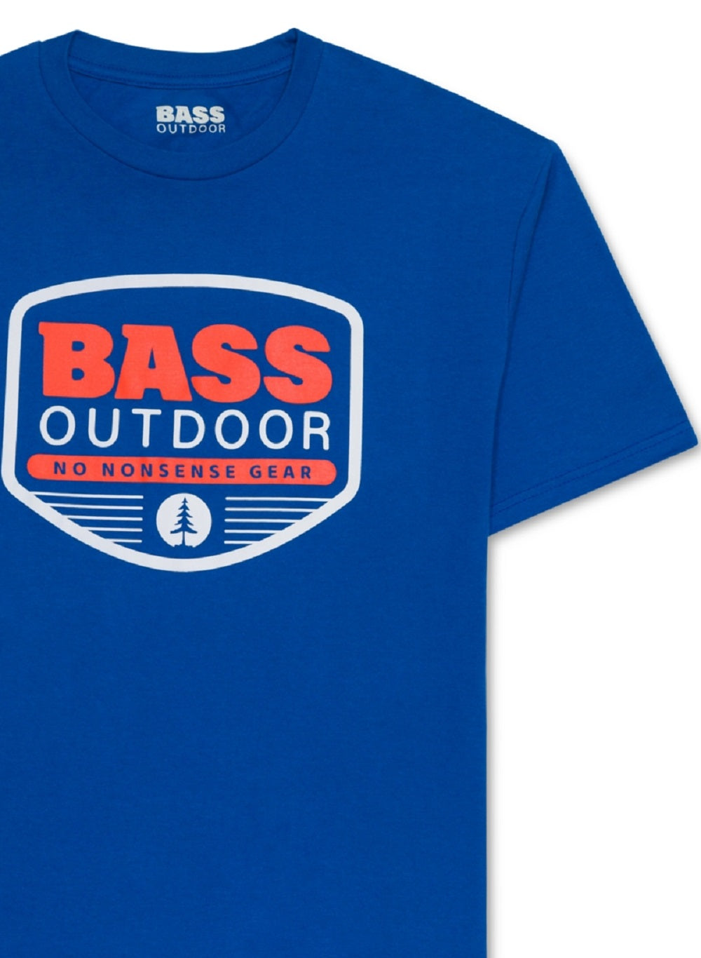 Camiseta gráfica com logotipo Bass Outdoor masculina, azul, tamanho pequeno