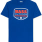 Camiseta gráfica com logotipo Bass Outdoor masculina, azul, tamanho pequeno