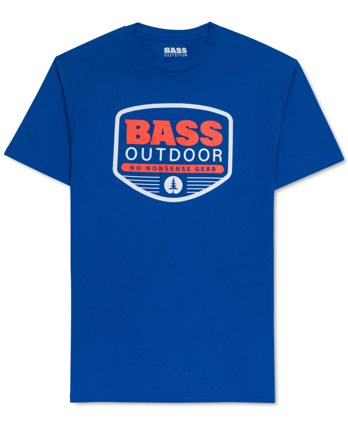 Camiseta gráfica com logotipo Bass Outdoor masculina, azul, tamanho pequeno