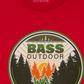 Camiseta gráfica Walk the Path masculina Bass Outdoor, vermelha, tamanho médio