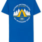 Camiseta gráfica masculina Bass Outdoor Tent, azul, tamanho extragrande