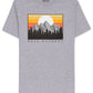 Camiseta gráfica de montanha masculina Bass Outdoor, cinza, tamanho pequeno