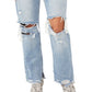 Calça jeans feminina estilo boyfriend, larga e afunilada, azul, tamanho 30, da Free People