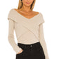 Blusa Marley Off The Shoulder Ribbed Feminina Free People Marrom Tamanho Grande