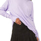 Blusa feminina Arden extra longa de algodão, roxa, tamanho pequeno, da Free People