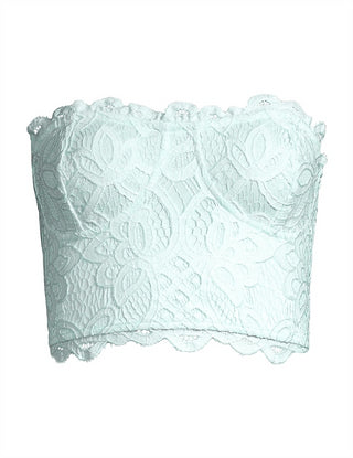Sutiã espartilho de renda Adella feminino Free People, azul, tamanho médio