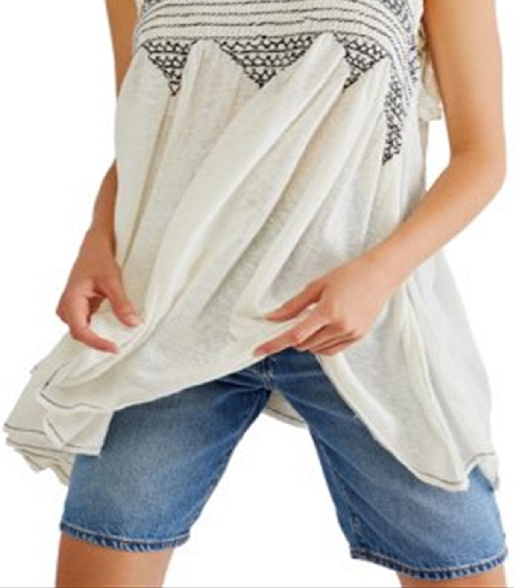 Túnica feminina Sea Breeze da Free People, marrom, tamanho pequeno