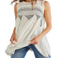 Túnica feminina Sea Breeze da Free People, branca, tamanho grande