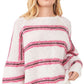 Suéter listrado Hockley Alpaca Blend para mulheres da Free People, branco, tamanho X-S