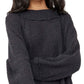 Blusa feminina gola alta She's A Keeper da Free People, preta, tamanho grande