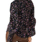Blusa de algodão floral feminina Meant to Be da Free People, preta, tamanho pequeno