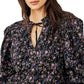 Blusa de algodão floral feminina Meant to Be da Free People, preta, tamanho pequeno