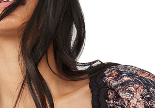 Blusa de veludo preta Free People - Tamanho médio