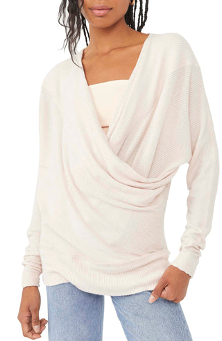 Suéter Free People X-Small Cozy With You em Champagne Toast - Nordstrom