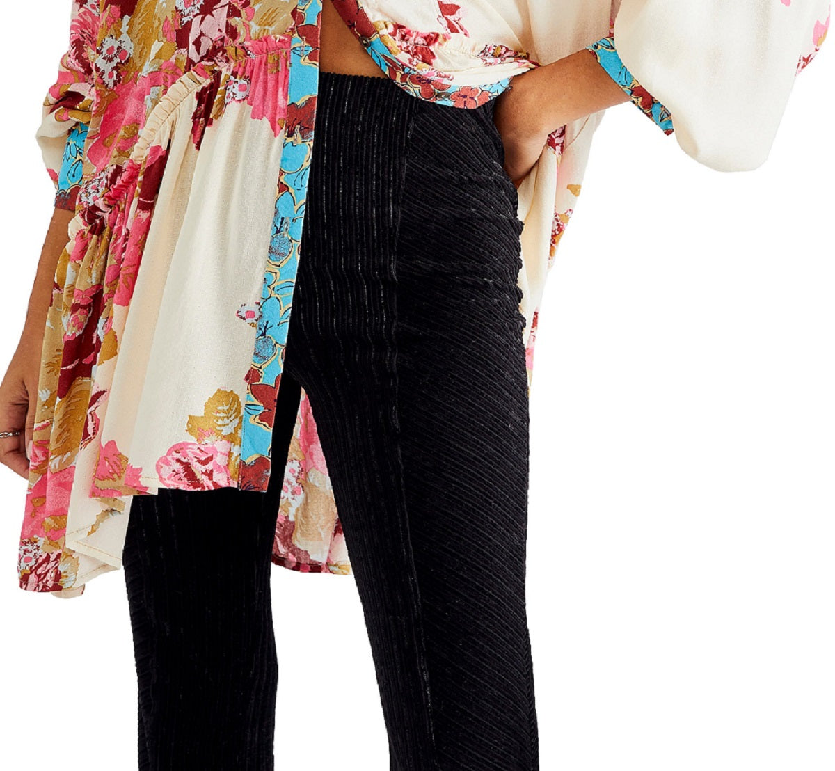 Camisa túnica feminina Brunch A Bunch da Free People, branca, tamanho X-S
