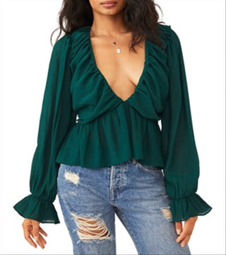 Top Daia Feminino Free People Verde Tamanho X-Grande