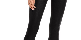 Calça jeans skinny com brilho e revestimento Free People feminina, preta, tamanho 27